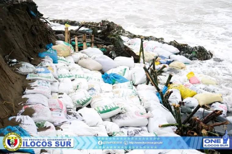 2 families get aid after sea surge washes away homes in Ilocos Sur