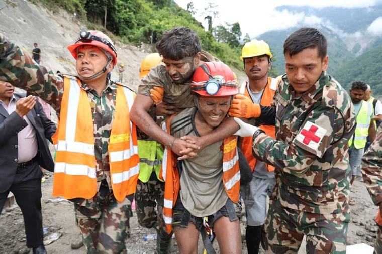 Two trapped tunnel workers rescued in Nepal ‘miracle’